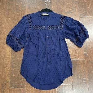 Anthropologie Navy shirt. Size 4.
